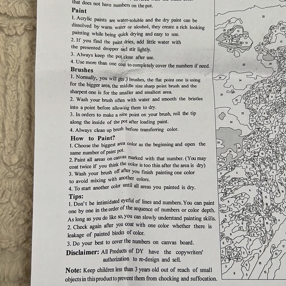 Greece DIY PBN-Paint by Numbers Aesthete Greece 16-by-20 inches Frameless, NEW - Picture 10 of 16